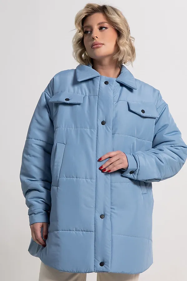 Куртка демисезонная Асель LADY TAIGA, голубая - фото 1