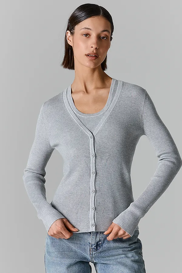 Жакет женский MARK FORMELLE, серый меланж - фото 1