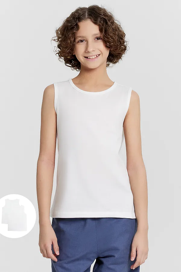 Майка  для мальчиков (2шт) MARK FORMELLE, белый +белый - фото 1