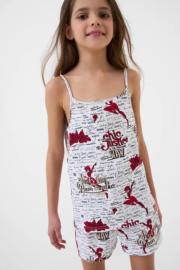 Пижама трикотажная для девочек PLAYTODAY, разноцветный - фото 1