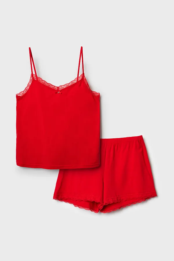 Пижама текстильная для женщин PLAYTODAY, красный - фото 1