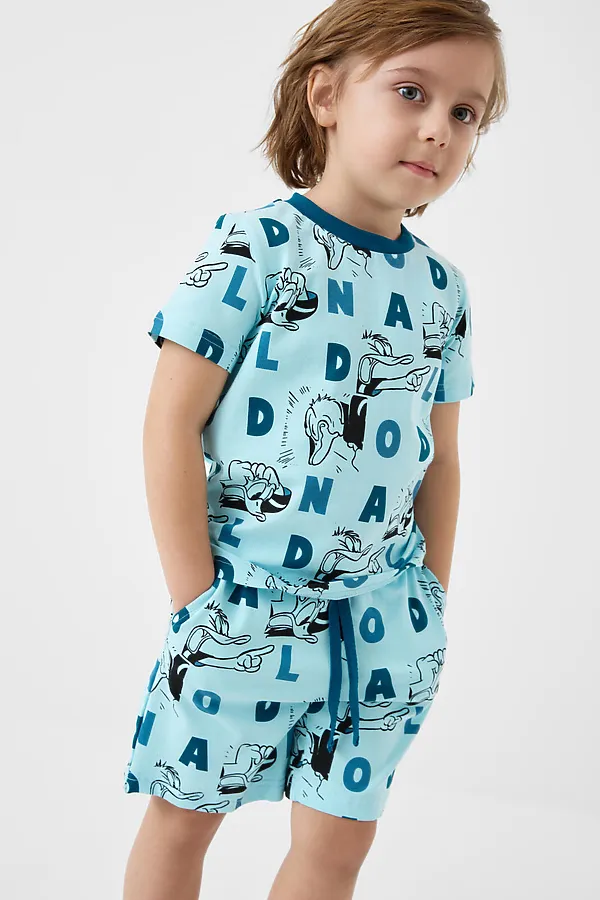 Пижама трикотажная для мальчиков PLAYTODAY, синий,темно-зеленый,черный - фото 1