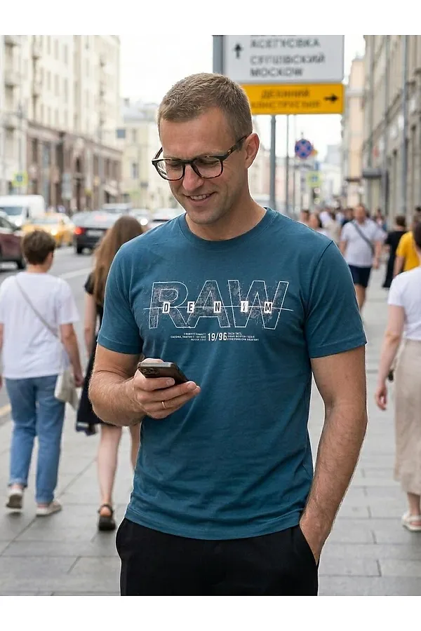 Футболка F5, морской - фото 1