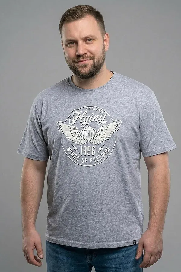 Футболка F5, серый меланж - фото 1