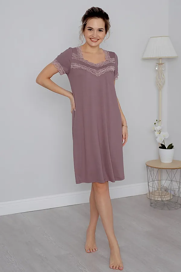 Сорочка Барбара НАТАЛИ, коричневый - фото 1