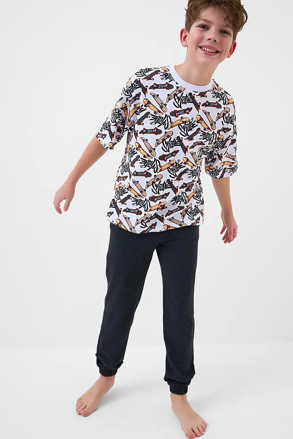 Пижама трикотажная для мальчиков PLAYTODAY, разноцветный - фото 1