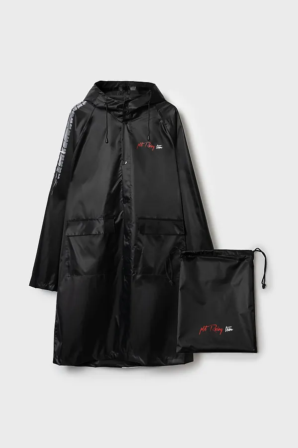 Плащ текстильный с полиуретановым покрытием для мужчин (дождевик) PLAYTODAY, красный - фото 1