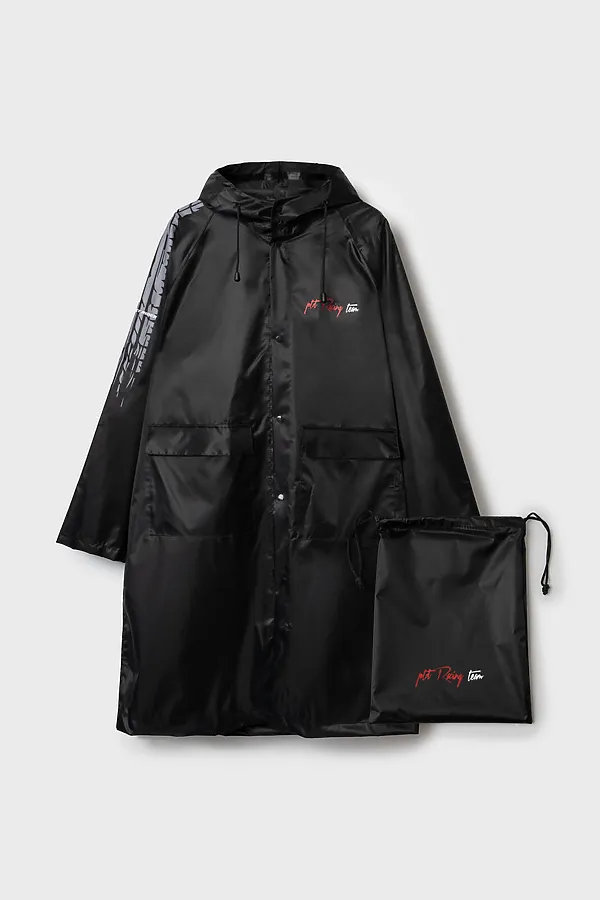 Плащ текстильный с полиуретановым покрытием для мальчиков (дождевик) PLAYTODAY, черный,белый - фото 1