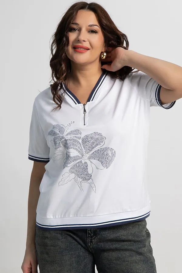 Блуза Иннес LADY TAIGA, белая - фото 1