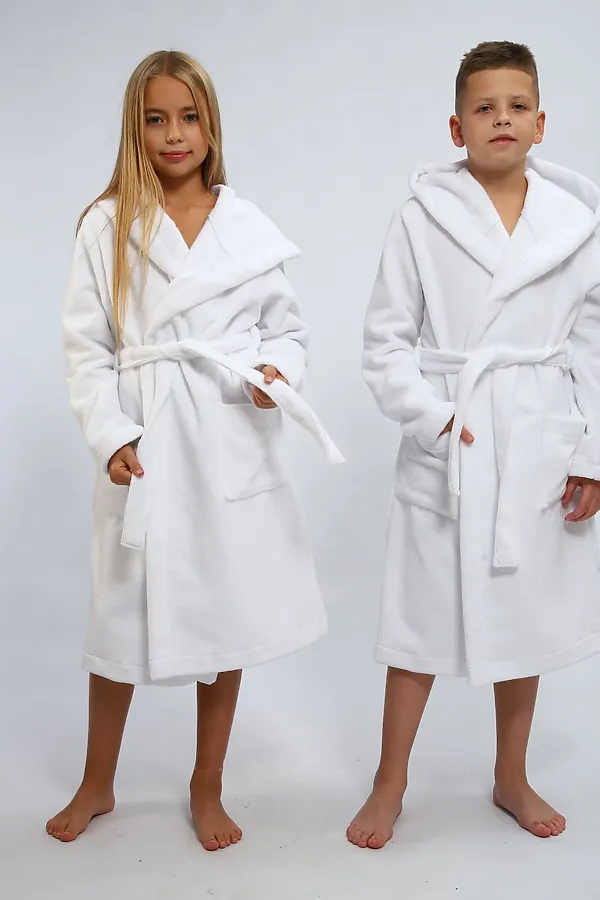 Детский халат махровый НАТАЛИ, белый - фото 1
