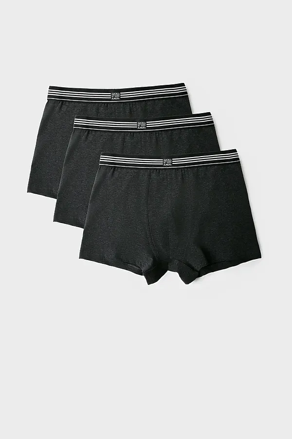 Трусы трикотажные мужские - боксеры, 3 шт в комплекте PLAYTODAY, черный - фото 1