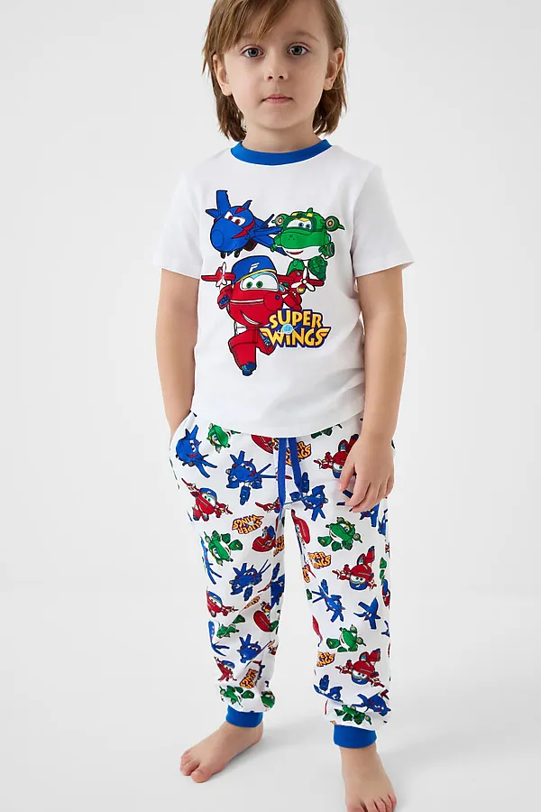 Комплект трикотажный для мальчиков: фуфайка (футболка), брюки PLAYTODAY, разноцветный - фото 1