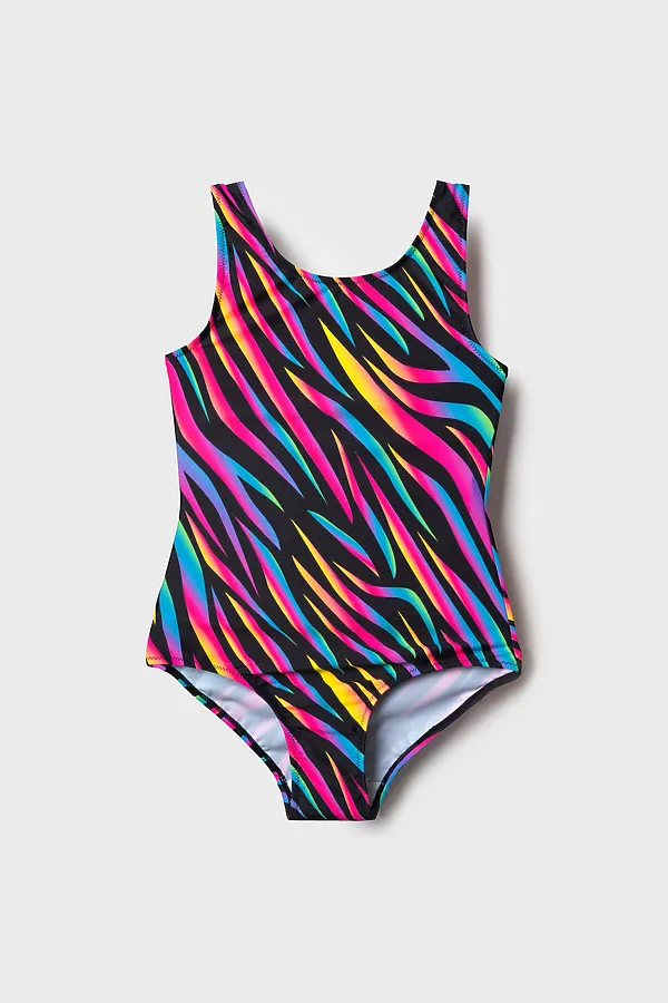 Купальник трикотажный для девочек PLAYTODAY, разноцветный - фото 1