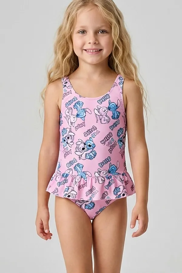 Купальник трикотажный для девочек PLAYTODAY, разноцветный - фото 1