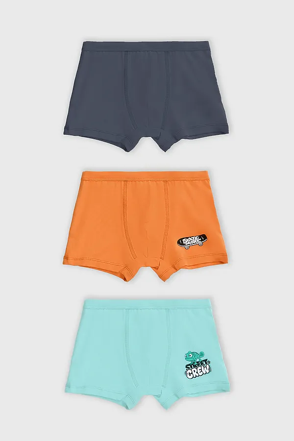 Трусы для мальчиков (3шт.) MARK FORMELLE, морские блики +мандарин +графит +печать - фото 1