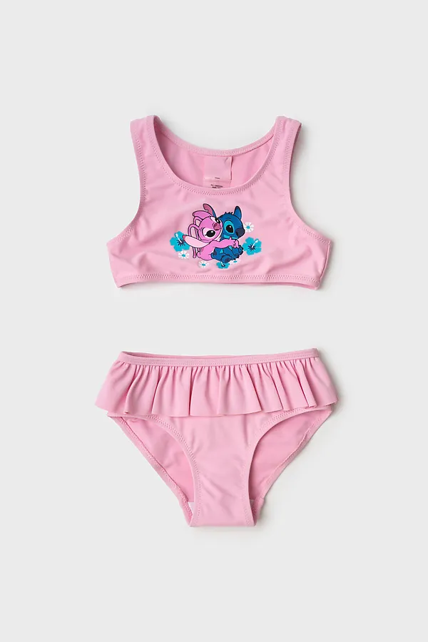 Купальный костюм трикотажный для девочек PLAYTODAY, светло-розовый - фото 1