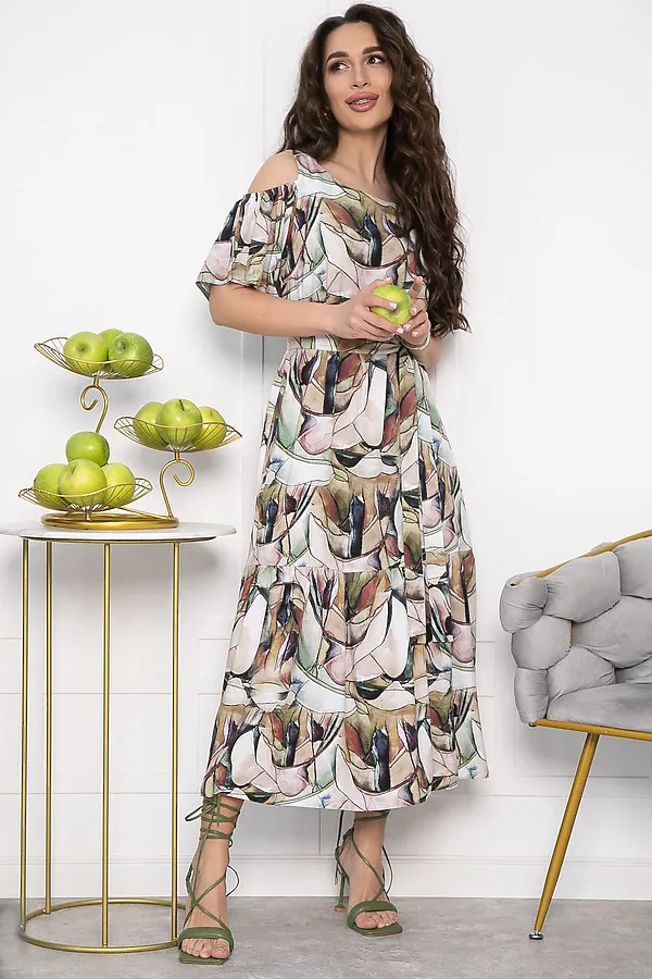 Платье Марианна LADY TAIGA, бежевое - фото 1