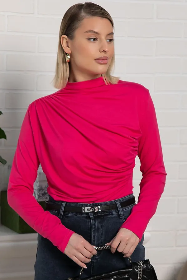 Лонгслив Тайна сердца LADY TAIGA, малиновый - фото 1