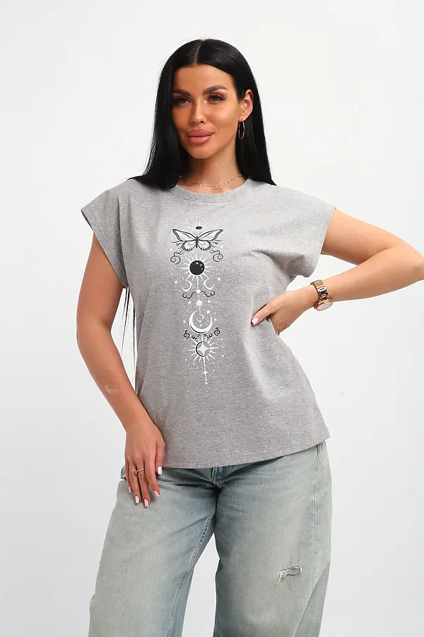 Футболка 85670 НАТАЛИ, серый - фото 1