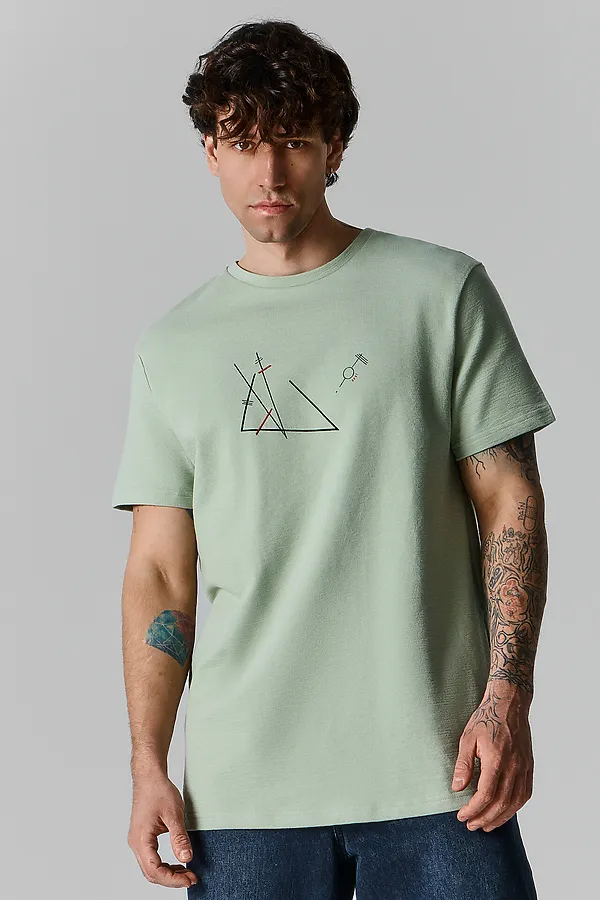 Футболка мужская MARK FORMELLE, канарский зеленый +печать - фото 1