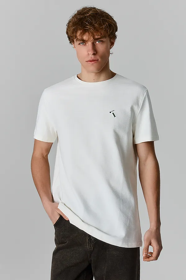 Футболка мужская MARK FORMELLE, св.молочный +печать4 - фото 1