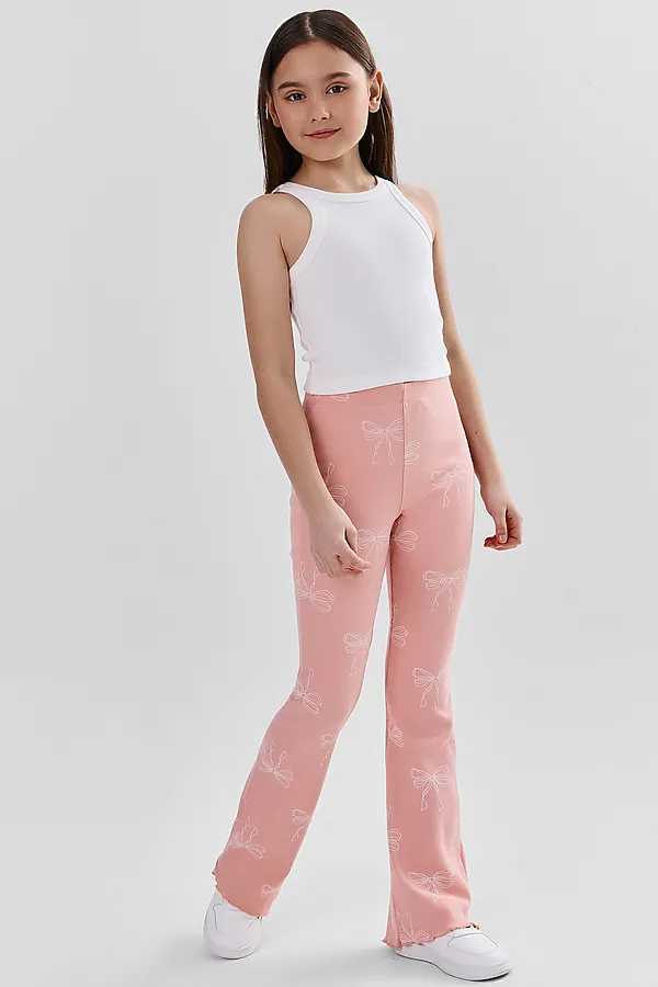 Леггинсы для девочек MARK FORMELLE, бантики на розовом - фото 1