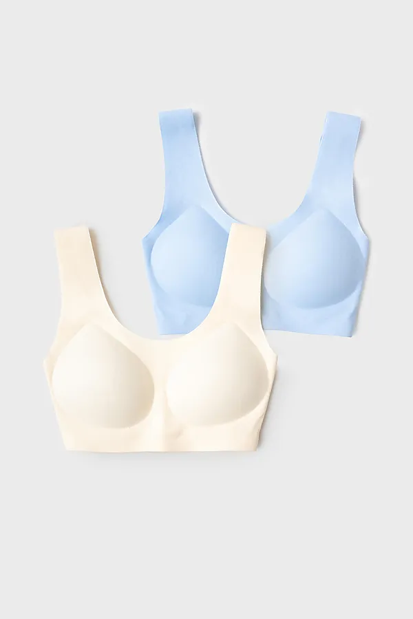 Топ (бра) трикотажный для девочек, 2 шт в комплекте PLAYTODAY, голубой - фото 1