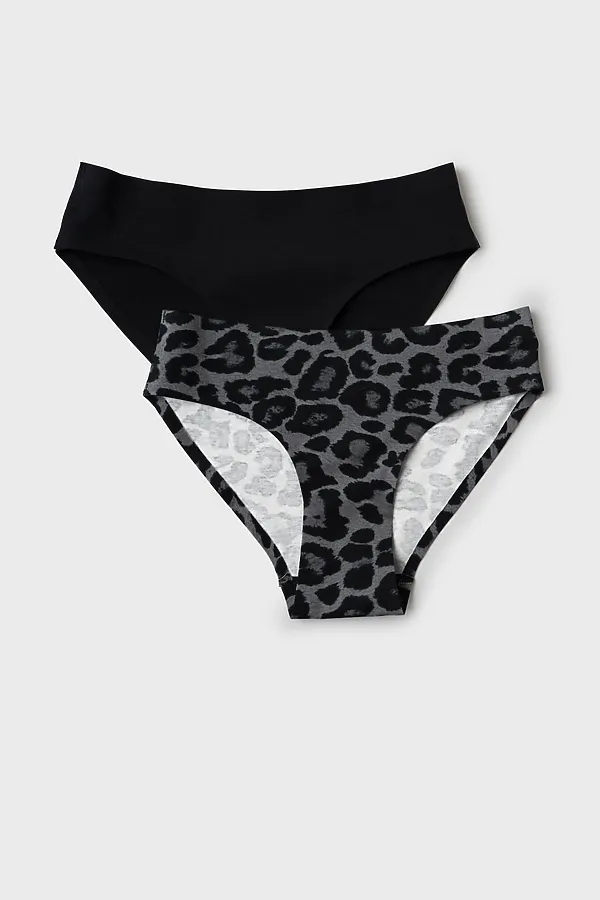 Трусы трикотажные для девочек, 2 шт в комплекте PLAYTODAY, черный,серый - фото 1