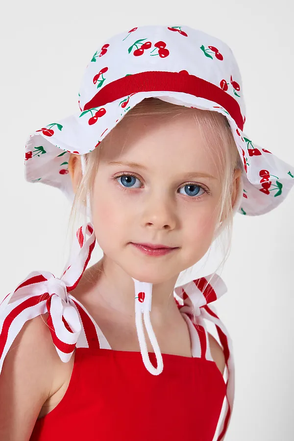 Панама текстильная для девочек PLAYTODAY, разноцветный - фото 1