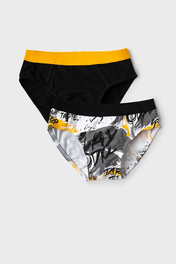 Трусы трикотажные для мальчиков - брифы, 2 шт в комплекте PLAYTODAY, разноцветный - фото 1