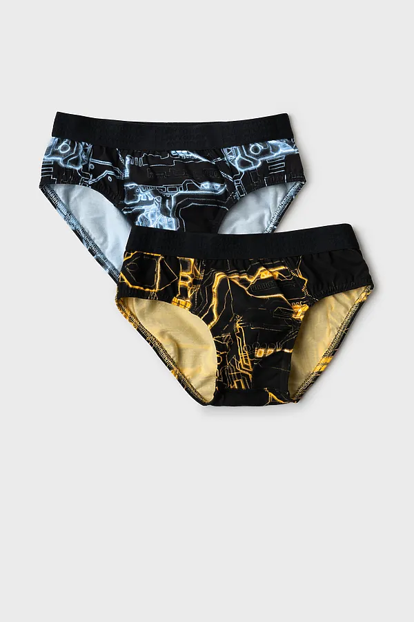 Трусы трикотажные для мальчиков - брифы, 2 шт в комплекте PLAYTODAY, разноцветный - фото 1