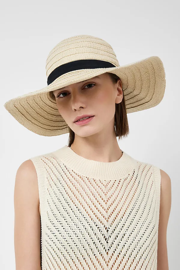 Шляпа соломенная для женщин PLAYTODAY, бежевый - фото 1