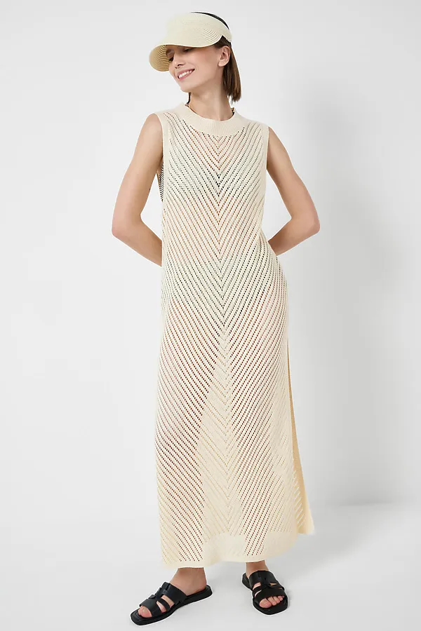 Платье-туника трикотажное для женщин PLAYTODAY, бежевый - фото 1