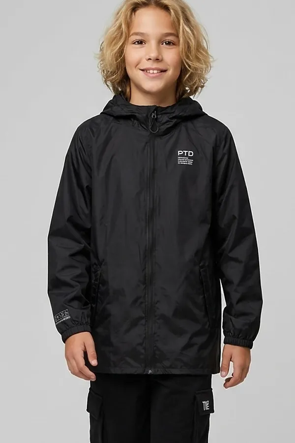Куртка водонепроницаемая с полиуретановым покрытием для мальчиков PLAYTODAY, черный - фото 1