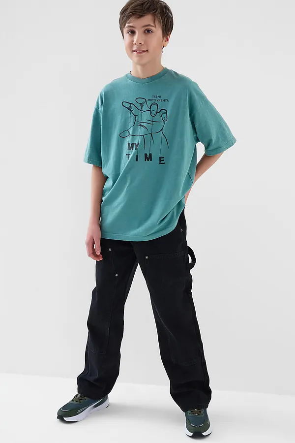 Фуфайка трикотажная для мальчиков (футболка) PLAYTODAY, серый - фото 1