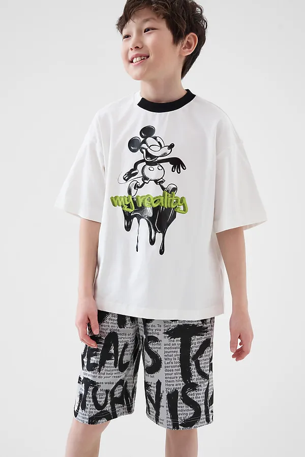 Комплект трикотажный для мальчиков: фуфайка (футболка), шорты PLAYTODAY, разноцветный - фото 1