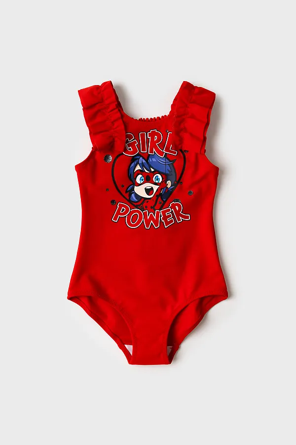 Купальник трикотажный для девочек PLAYTODAY, красный - фото 1