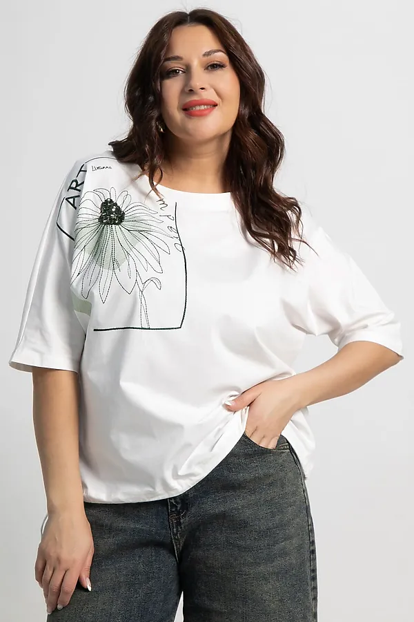 Блуза LADY TAIGA, белая - фото 1