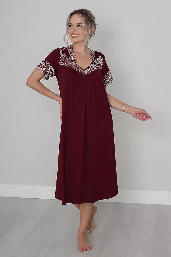 Сорочка ЭЛЬЗА НАТАЛИ, бордовый - фото 1