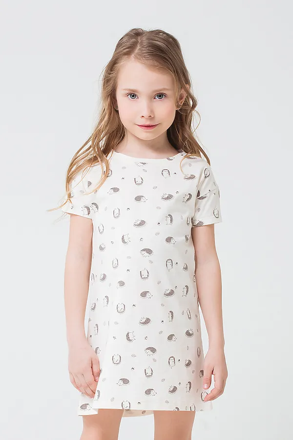 Сорочка CROCKID SALE, ежики на сливках - фото 1