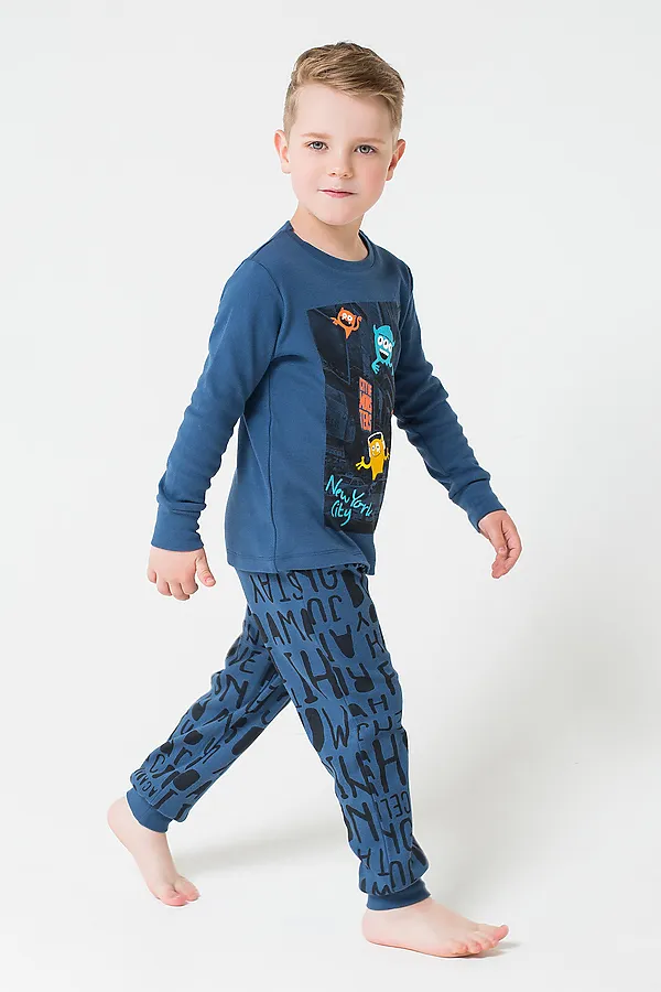 Пижама CROCKID SALE, тем.джинс - фото 1