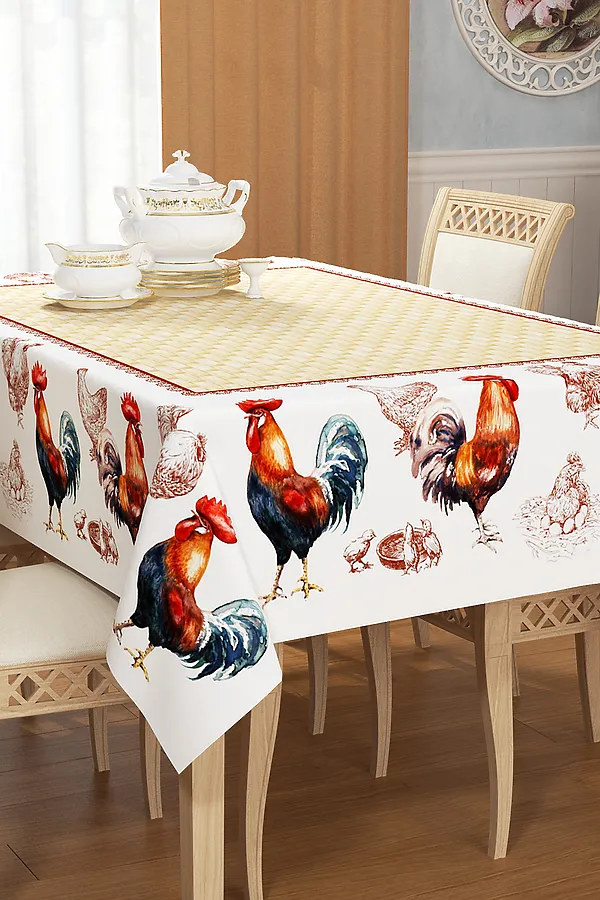 Скатерть ART HOME TEXTILE, молодые петухи - фото 1