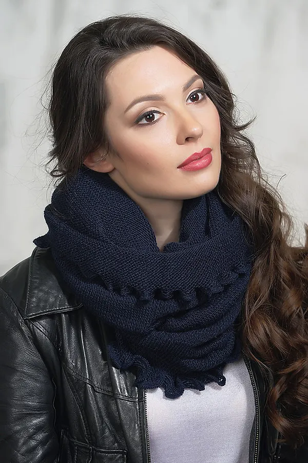 Шарф VAY, т.синий - фото 1