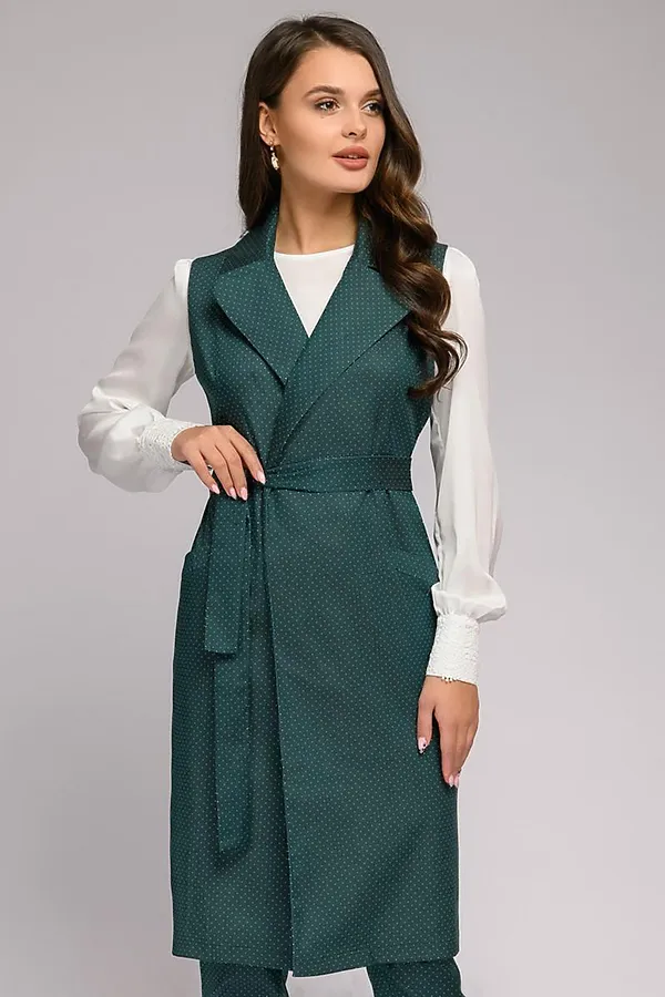 Жилет 1001 DRESS, изумрудный - фото 1