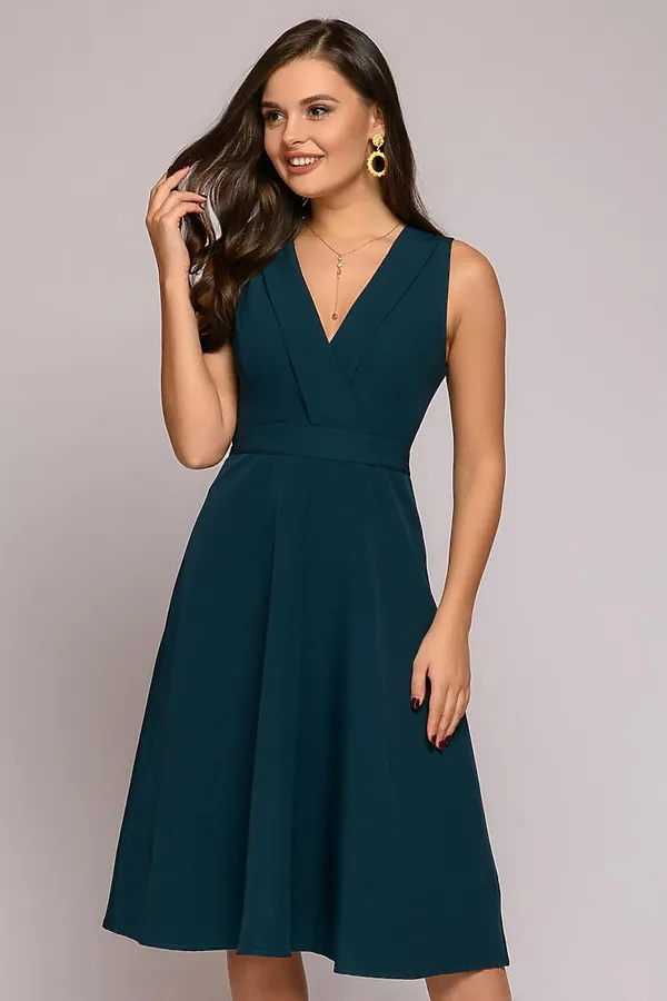 Платье 1001 DRESS, изумрудный - фото 1