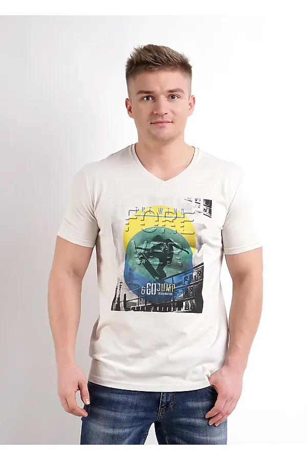 Футболка CLEVER, бежевый - фото 1