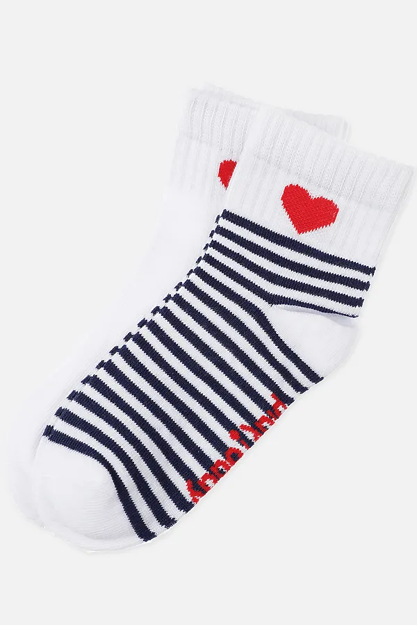 Носки 2 п. PLAYTODAY, белый/темно-синий - фото 1
