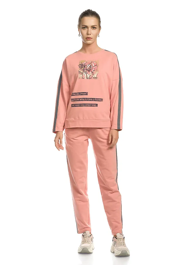 Комплект (толстовка+брюки) PELICAN, персиковый - фото 1