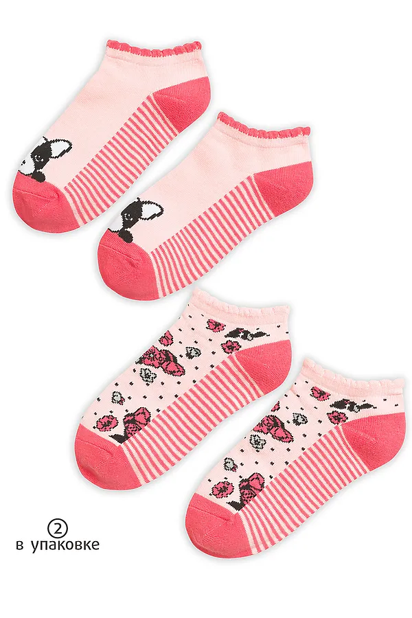 Носки 2 п. PELICAN, красный/красный - фото 1