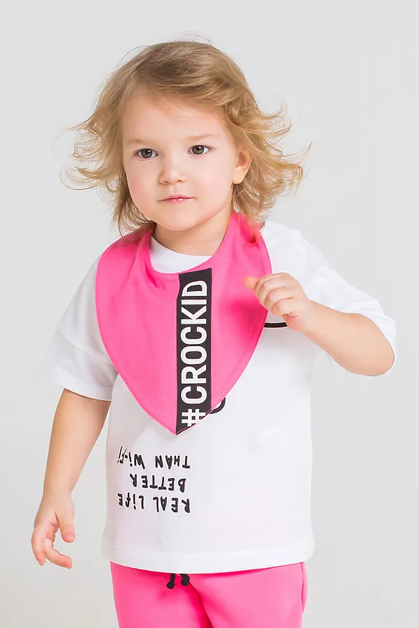 Нагрудник CROCKID SALE, ярко-розовый - фото 1